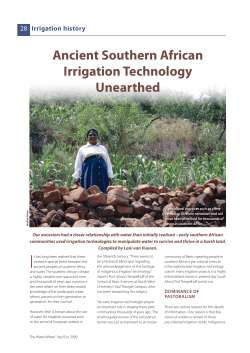 Ancient Southern African Irrigation technology unearthed