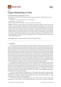 Copper Bioleaching in Chile
