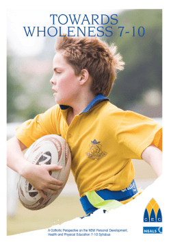 Towards Wholeness 7-10 - Catholic Education Commission NSW