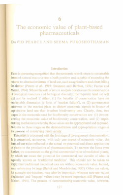 6 The economic value of plant-based pharmaceuticals