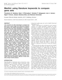 Martini: using literature keywords to compare