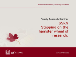 SSRN Stepping on the hamster wheel of research.