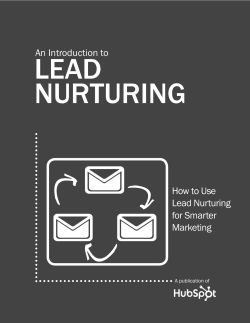 An Introduction to How to Use Lead Nurturing for Smarter Marketing