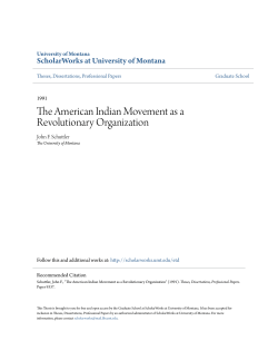 The American Indian Movement as a Revolutionary Organization.