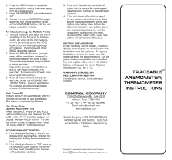 traceable anemometer/ thermometer instructions