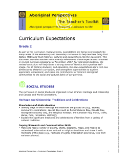 Expectations Grade 2 - Ministry of Education
