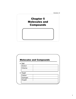 Chapter 5 Molecules and Compounds