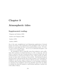 Chapter 9 Atmospheric tides