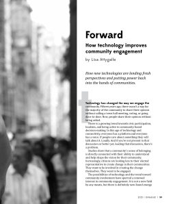 Forward: How Technology Improves Community Engagement