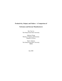 Productivity, Output, and Failure: A Comparison of