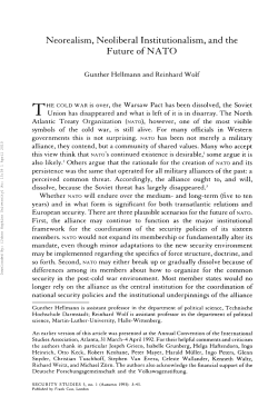 Neorealism, Neoliberal Institutionalism, and the Future of NATO
