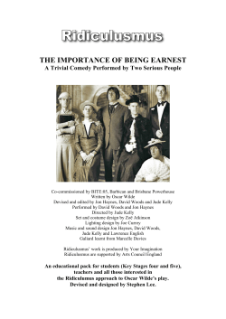 the importance of being earnest