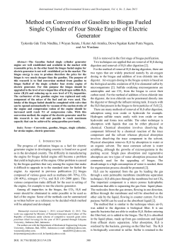 Method on Conversion of Gasoline to Biogas Fueled Single Cylinder