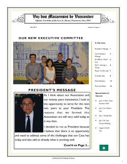 May 2015 Newsletter