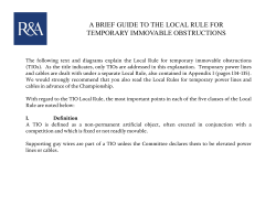 Brief Guide to TIOs