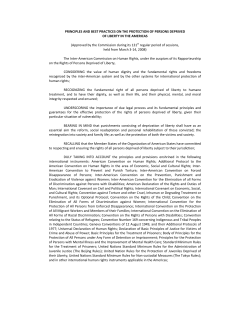 Principles and Best Practices on the protection of Persons