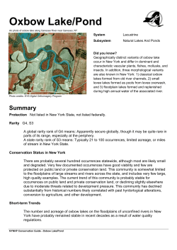 NYNHP Conservation Guide for Oxbow Lake/Pond