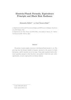 Einstein-Planck Formula, Equivalence Principle and Black Hole