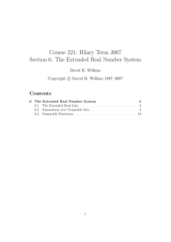 The Extended Real Number System