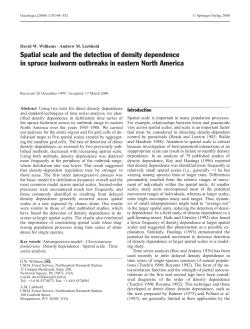 Spatial scale and the detection of density