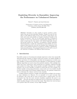 Exploiting Diversity in Ensembles