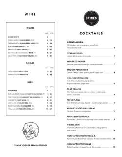 COCKTAILS WINE DRINKS