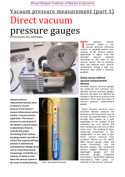 Direct vacuum pressure gauges