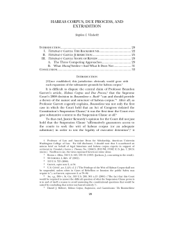 habeas corpus, due process, and extradition