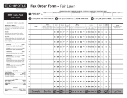 Fair Lawn Fax Order Form