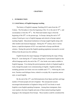 CHAPTER 1 1. INTRODUCTION 1.1 A brief history of English
