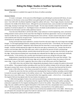 Riding the Ridge: Studies in Seafloor Spreading