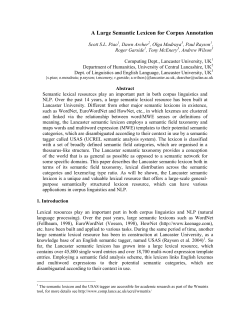 Corpus Linguistics 2005 - ucrel