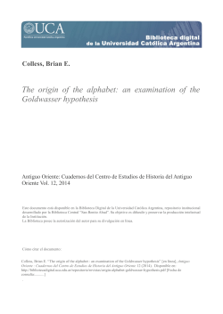 The origin of the alphabet