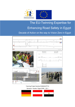 Enhancing Road Safety in Egypt The EU-Twinning Expertise