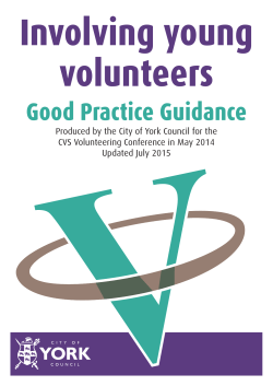 Involving young people in volunteering