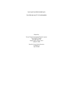 Navajo Nation Water Quality Standards