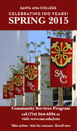 spring 2015 - Santa Ana College