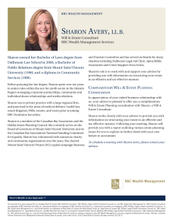 Sharon Avery, LL.B. - RBC Wealth Management