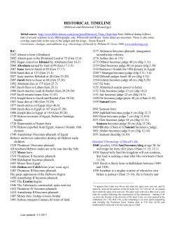 Biblical-Historical Chronology