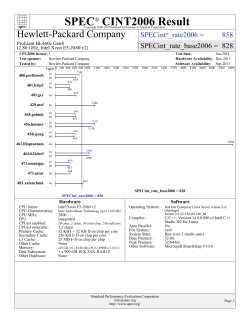 Hewlett-Packard Company: ProLiant BL460c Gen8 (2.80