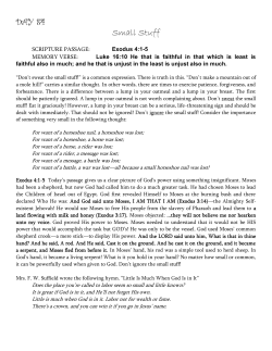 DAY 84 Small Stuff - Believers Baptist Church