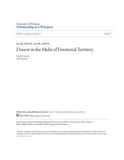 Dissent in the Midst of Emotional Territory
