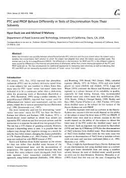 PTC and PROP Behave Differently in Tests of