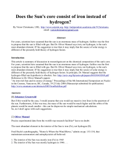 Does the Sun`s core consist of iron instead of