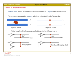 Defects and Faults I