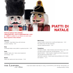 piatti di natale - The Leopard at des Artistes