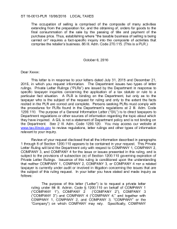 ST 16-0013-PLR - Illinois Department of Revenue
