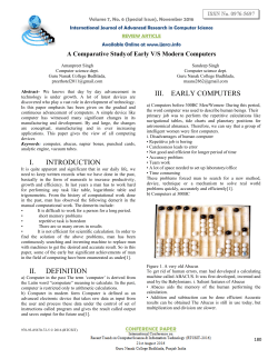 i. introduction ii. definition iii. early computers