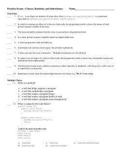TEST Classes Random SuperClass