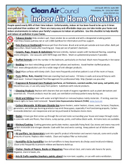 People spend nearly 90% of their time indoors Unfortunately, indoor